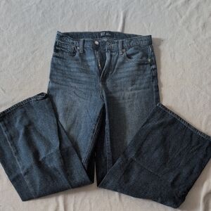 GAP Women's Dark Indigo High Rise Wide-Leg Jeans, Size 2/26R